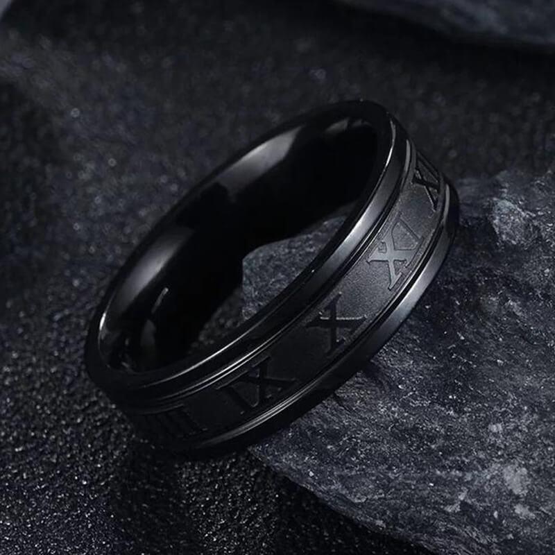 anel lord romano, anel romano, malelife, anel preto masculino, anel masculino preto, anel masculino ouro, anel masculino, anel de aço